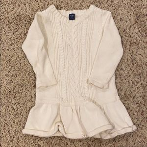 Baby Gap cream sweater dress. 3T